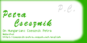 petra csesznik business card